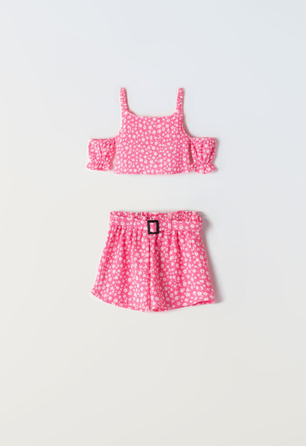 6-16 Ετών Σετ με σορτς και crop top για κοριτσάκι Εβίτα