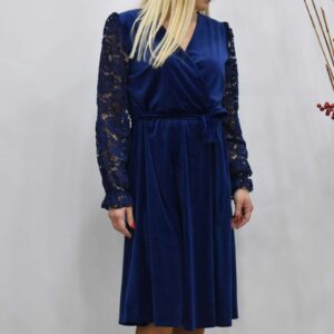 Κρουαζέ φόρεμα βελούδινο