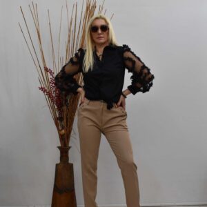 Κλασικό παντελόνι γυναικείο μπεζ