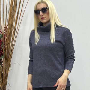 Γυναικεία κλασική  πλεκτή μπλούζα σε ζιβάγκο lourex