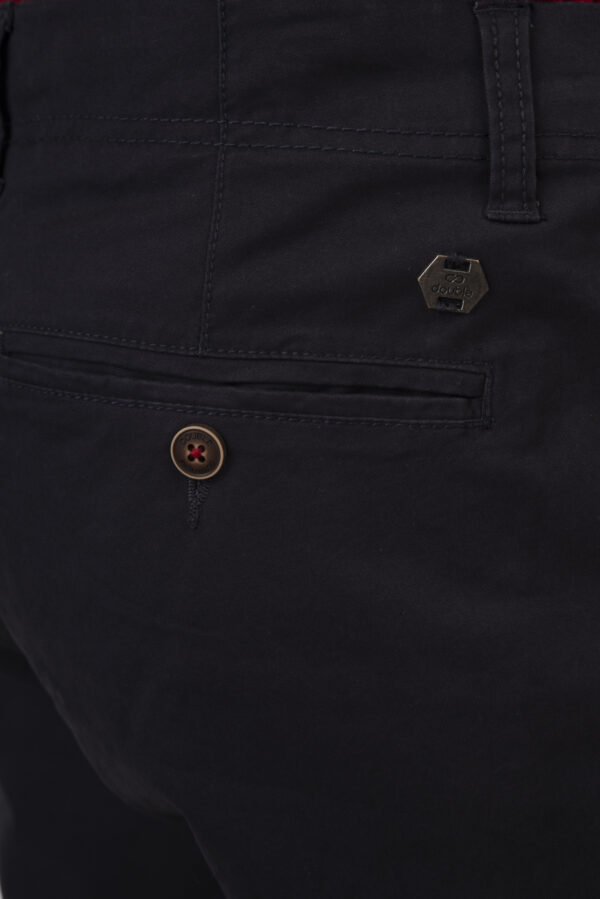 Ανδρικό παντελόνι  navy chinos με μία ζώνη πλεκτή δώρο - Image 5