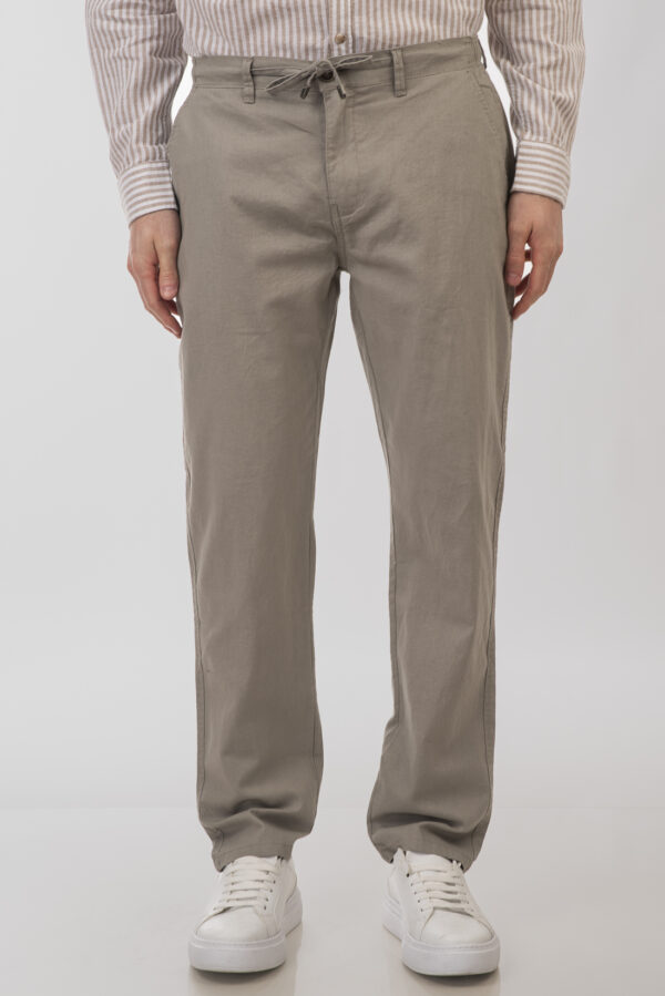 Ανδρικό λινό  παντελόνι stone  chinos  με 2 boxer δώρο - Image 2