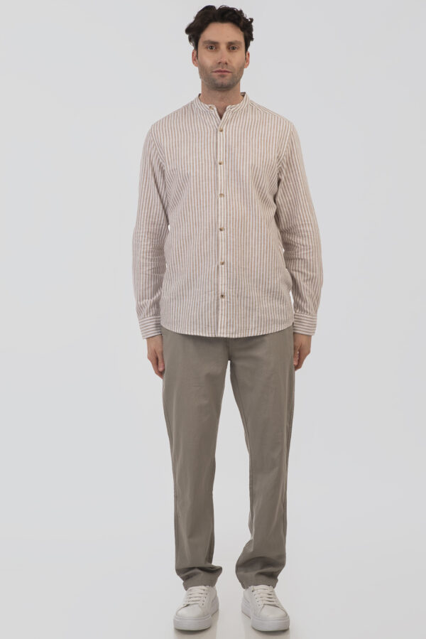 Ανδρικό λινό  παντελόνι stone  chinos  με 2 boxer δώρο - Image 3