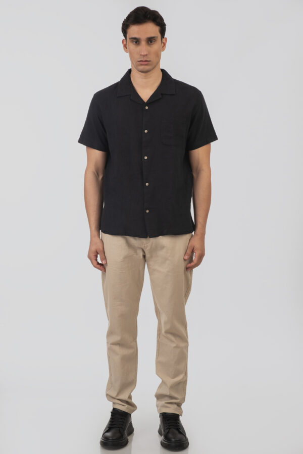 Ανδρικό λινό  παντελόνι light beige   chinos  με 2 boxer δώρο - Image 5