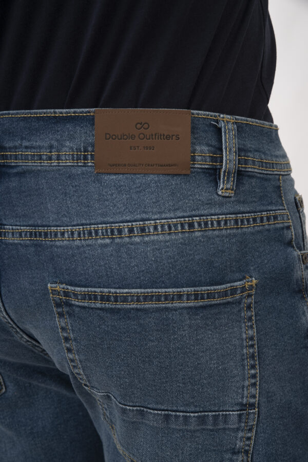 Ανδρικό τζιν παντελόνι blue denim και δώρο μία ζώνη - Image 3