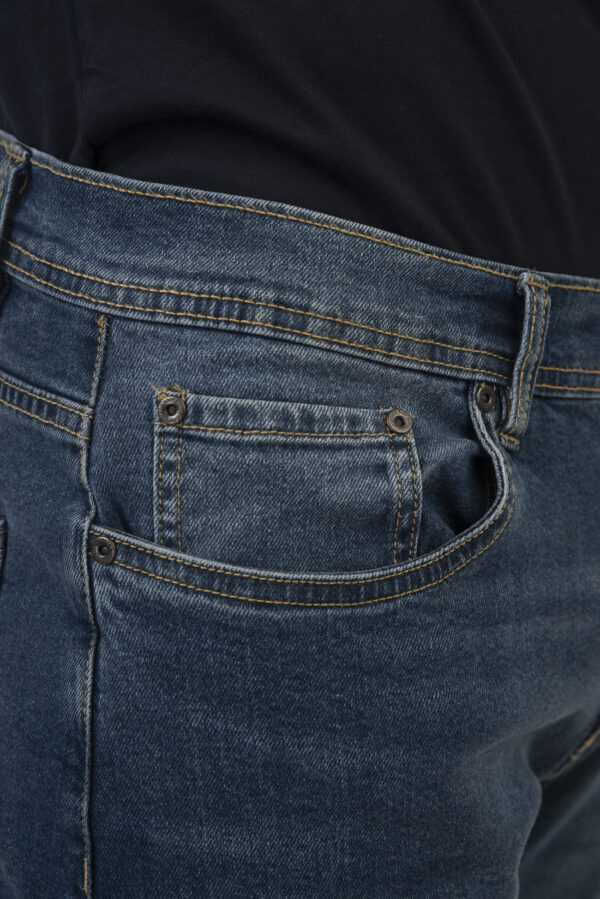 Ανδρικό τζιν παντελόνι blue denim και δώρο μία ζώνη - Image 2