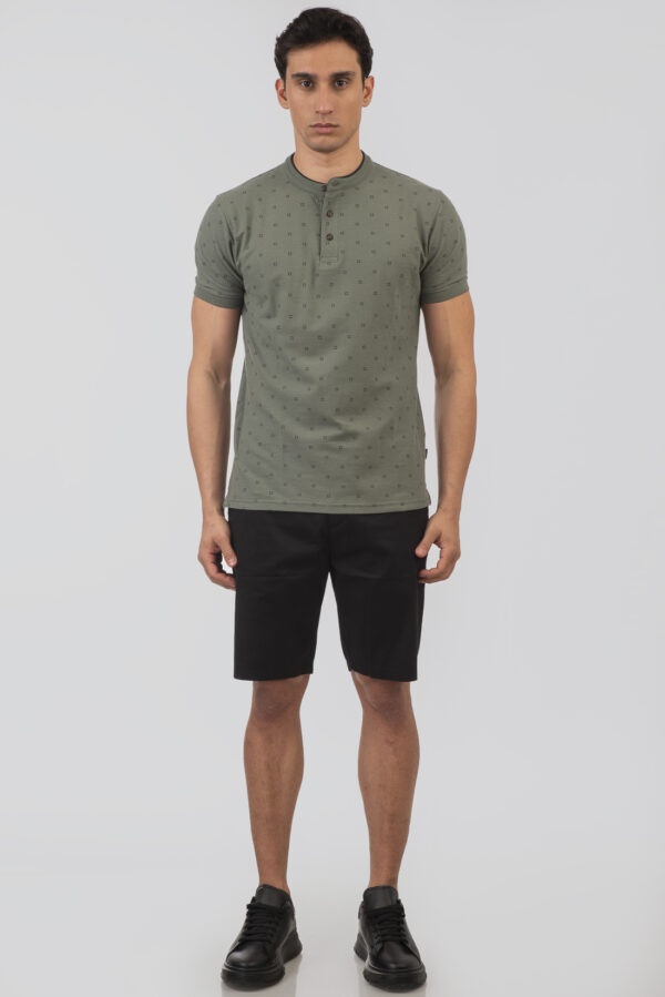 Ανδρική  βερμούδα υφασμάτινη chinos black - Image 3