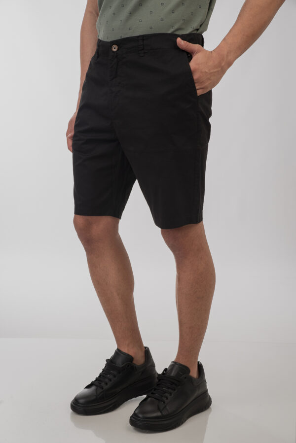 Ανδρική  βερμούδα υφασμάτινη chinos black