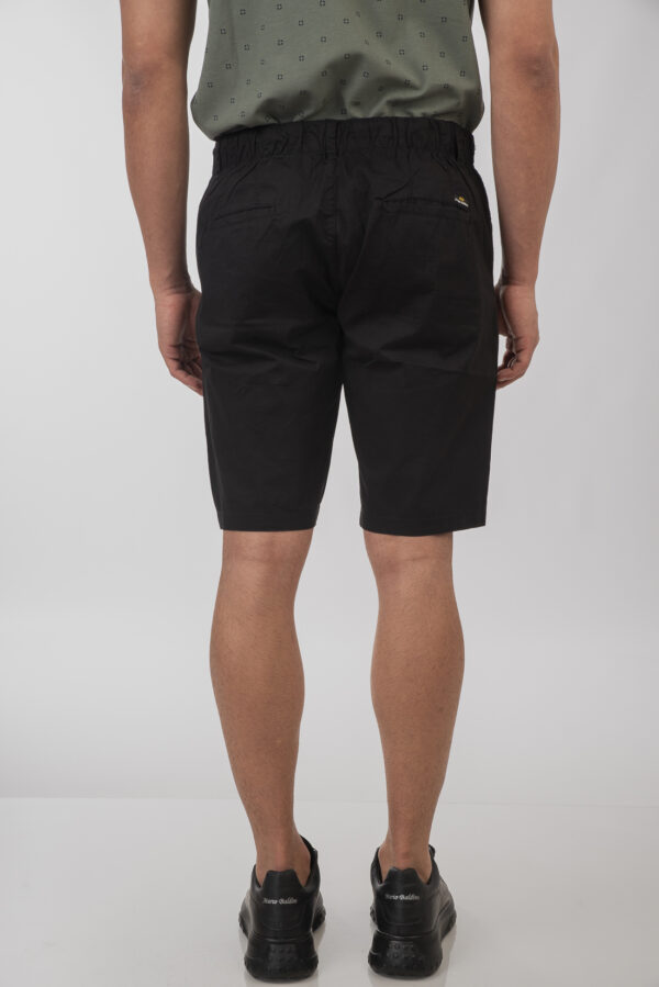 Ανδρική  βερμούδα υφασμάτινη chinos black - Image 4