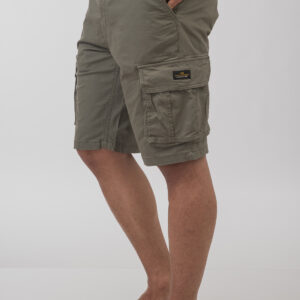 Cargo ανδρική βερμούδα με δώρο μία ζώνη πλεκτή MSHO-7018 Olive
