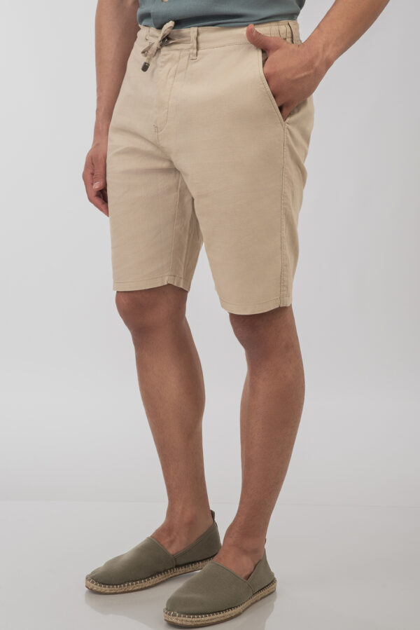 Chinos ανδρική βερμούδα Light beige με δώρο μία ζώνη πλεκτή