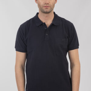 Πόλο μπλούζα με τσέπη ανδρική Navy