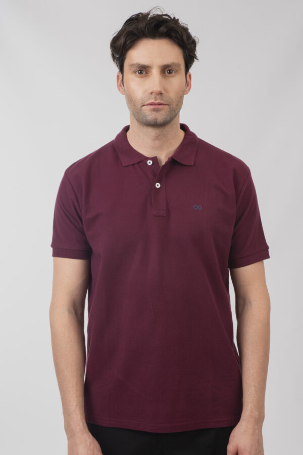 Pique polo μπλούζα  ανδρική Raspberry