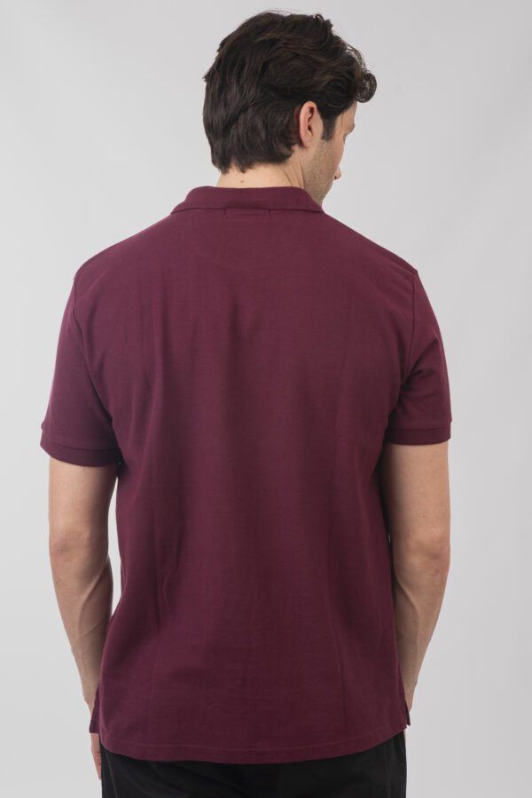 Pique polo μπλούζα  ανδρική Raspberry - Image 4