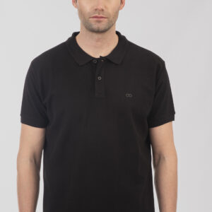 Pique polo μπλούζα  ανδρική black