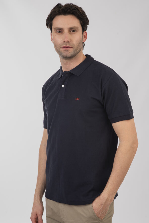 Pique polo μπλούζα  ανδρική Navy - Image 6
