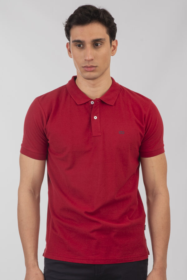 Pique polo μπλούζα  ανδρική red