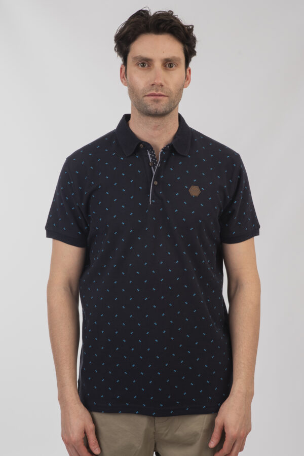 Pique polo μπλούζα  ανδρική All Over print Naye plus size - Image 2