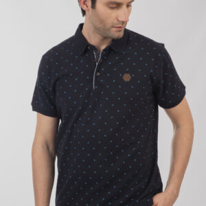 Pique polo μπλούζα  ανδρική All Over print Naye plus size