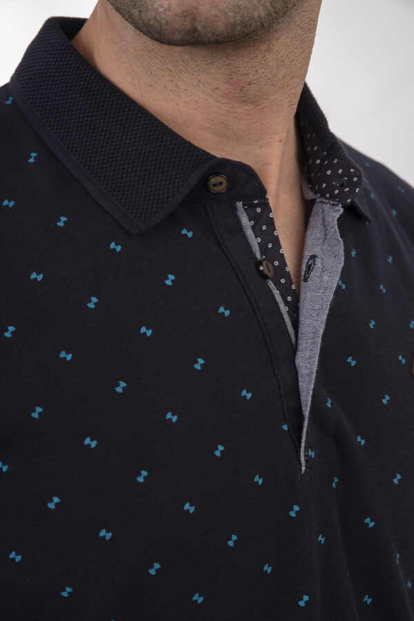 Pique polo μπλούζα  ανδρική All Over print Naye plus size - Image 5