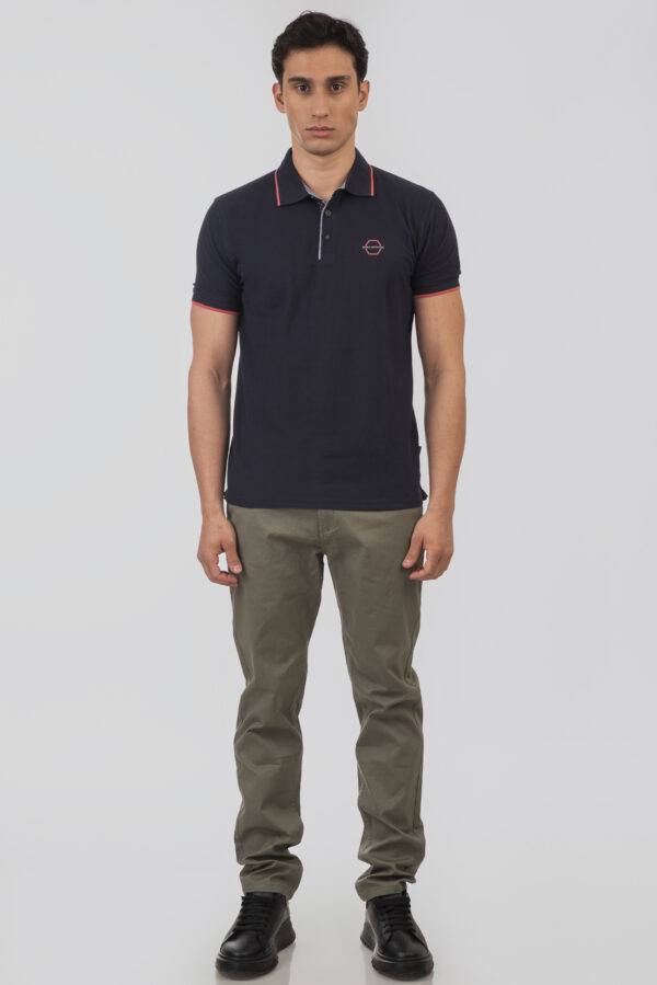 Pique polo μπλούζα ανδρική Navy - Image 2
