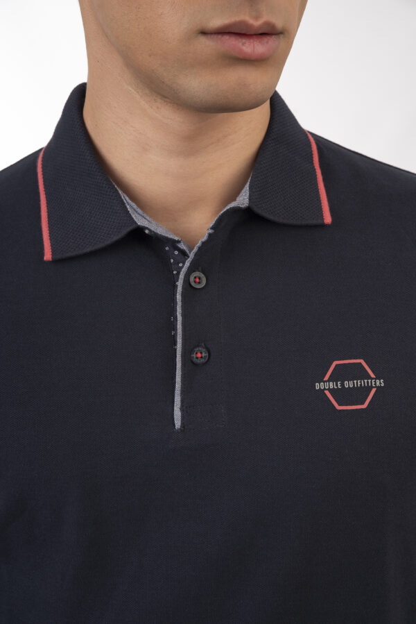 Pique polo μπλούζα ανδρική Navy - Image 3