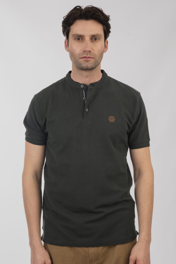 Mao pique polo   μπλούζα Forest green