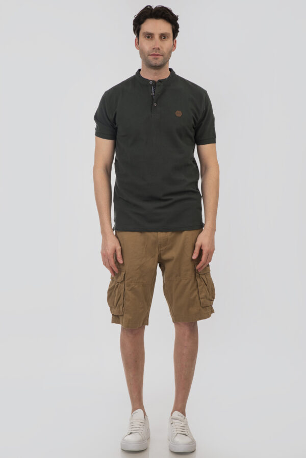 Mao pique polo   μπλούζα Forest green - Image 2