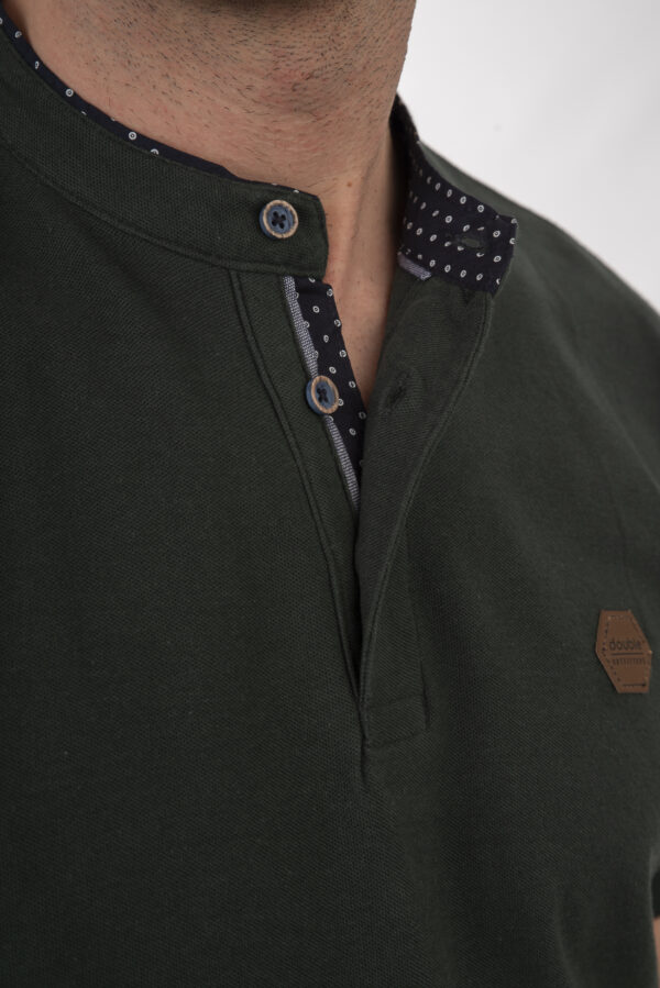 Mao pique polo   μπλούζα Forest green - Image 5