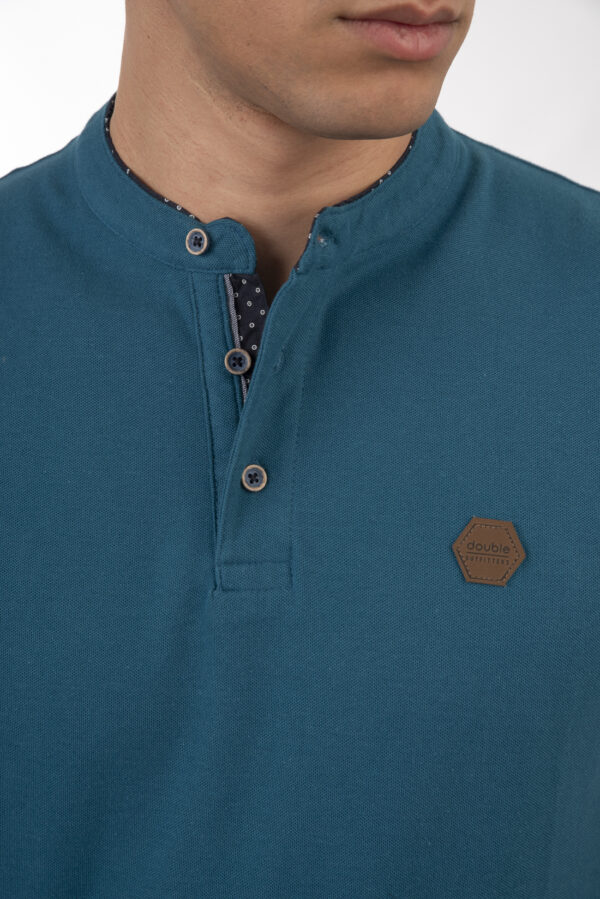 Mao pique polo μπλούζα Petrol - Image 4