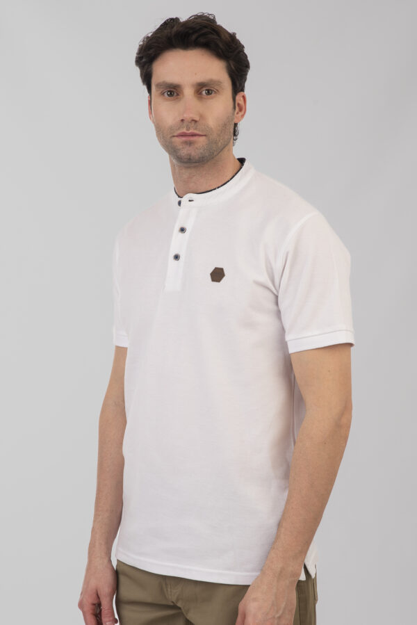Mao pique polo μπλούζα White - Image 3