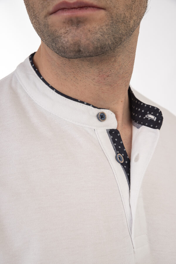 Mao pique polo μπλούζα White - Image 5