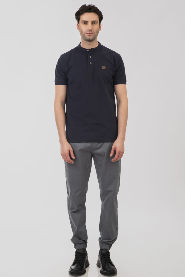Mao pique polo μπλούζα Navy - Image 2