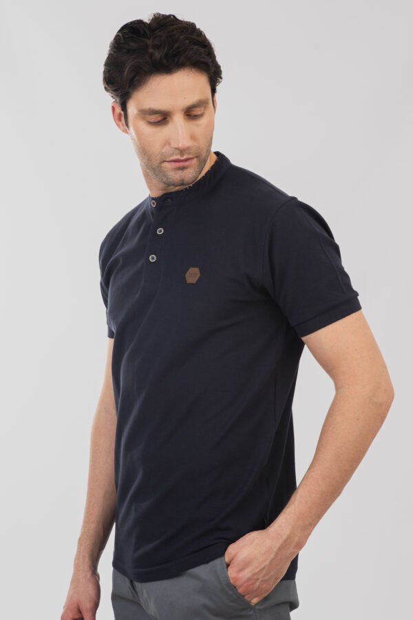 Mao pique polo μπλούζα Navy - Image 6