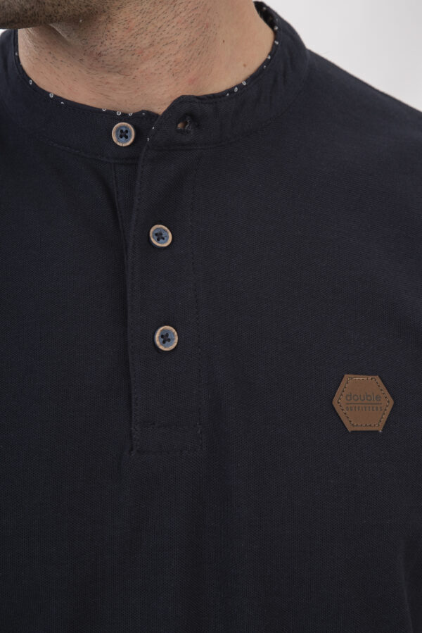 Mao pique polo μπλούζα Navy - Image 4