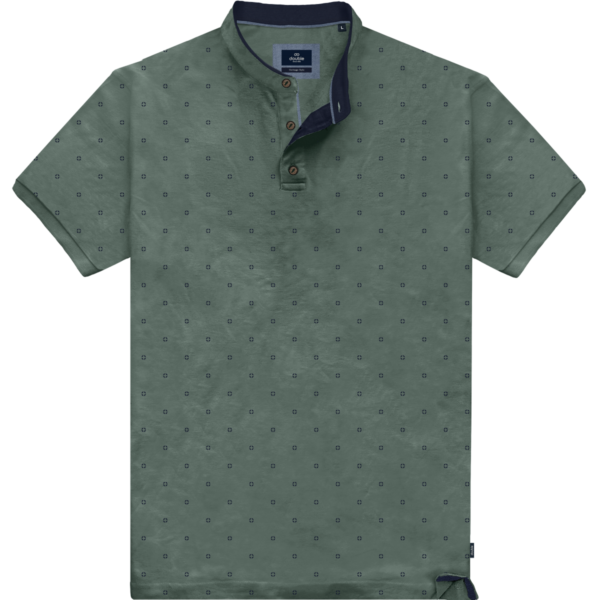 Mao pique polo μπλούζα All print Agave green