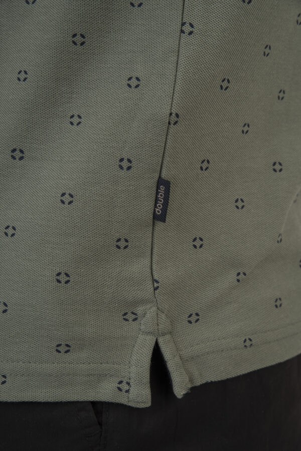 Mao pique polo μπλούζα All print Agave green - Image 5