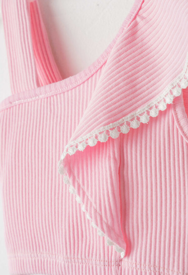 Σετ σορτς με crop top μπλουζάκι με  βολάν - Εβίτα 1-6 Ετών - Image 3