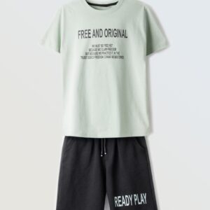 6-16 Hashtag παιδικό σετ βερμούδα