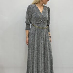 Γυναικείο μακρύ φρουαζέ φόρεμα λούρεξ