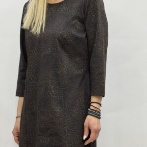 Στενό φόρεμα σε animal print