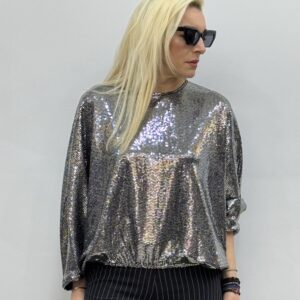 Γυναικεία βραδινή μπλούζα με παγιέτα