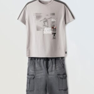 Hashtag 6-16ετών παιδικό σετ με τζιν βερμούδα