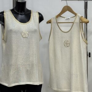 Μπλούζα φανελάκι γυναικεία με χρυσοκλωστή