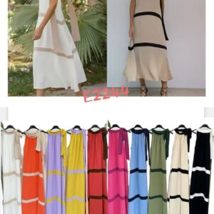 Φόρεμα maxi με αθλητικό μπούστο