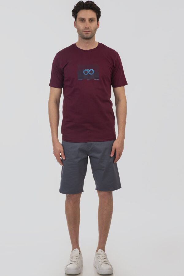Ανδρικό t-shirt dark raspberry  TS-9017 - Image 2