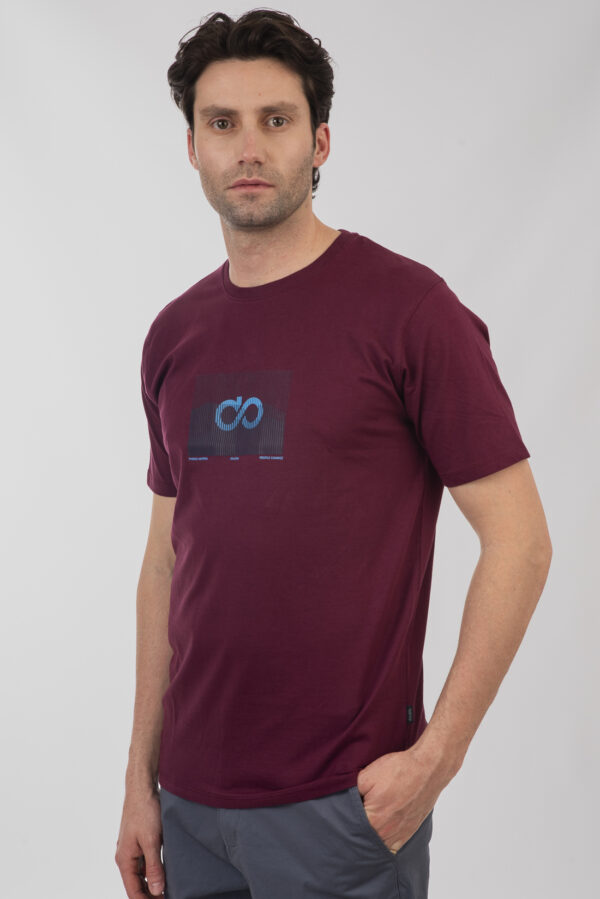 Ανδρικό t-shirt dark raspberry  TS-9017