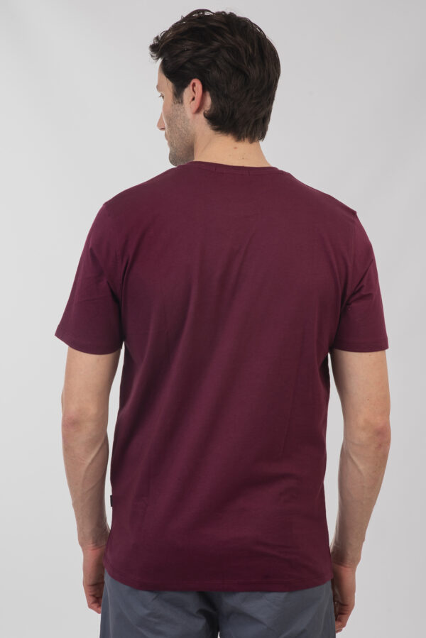 Ανδρικό t-shirt dark raspberry  TS-9017 - Image 5