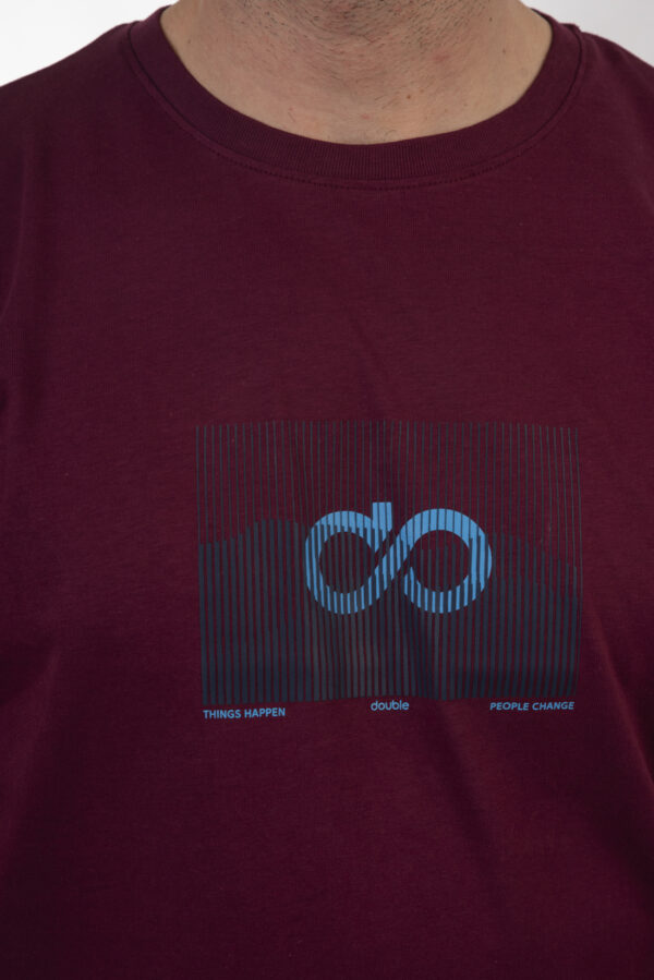 Ανδρικό t-shirt dark raspberry  TS-9017 - Image 4