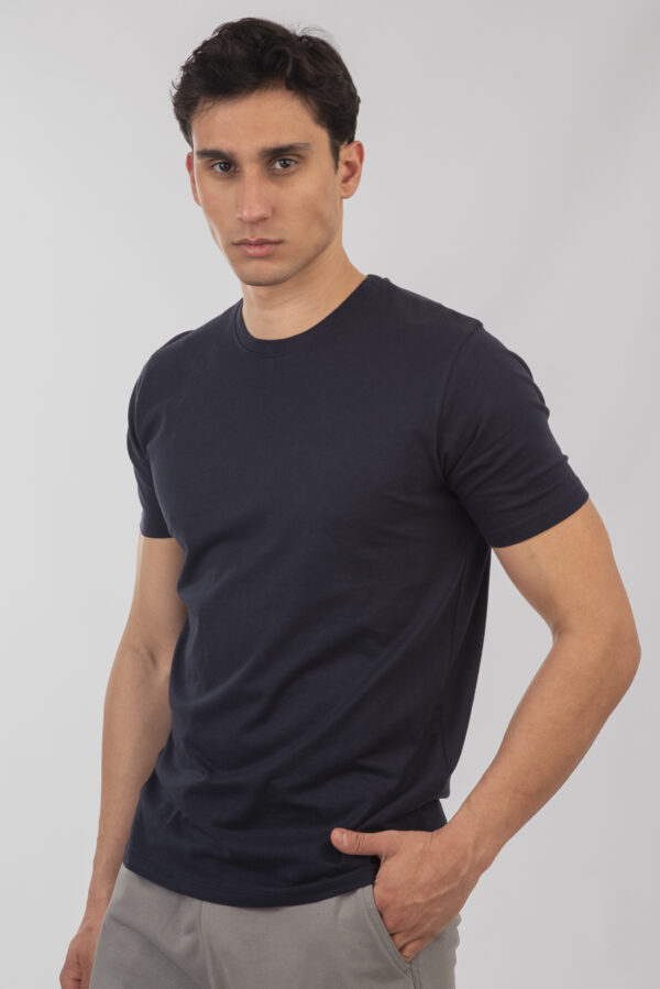 Ανδρικό t-shirt  navy TS-9044 - Image 4